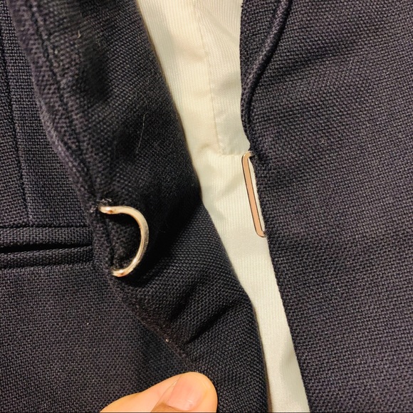 Veronica Beard Removable Collar Nancy Blue Blazer - Picture 7 of 16